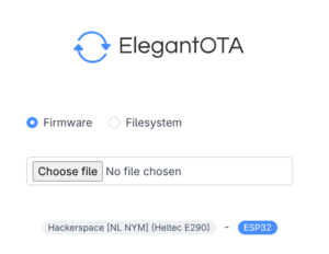 OTA update pagina Repeater Meshcore