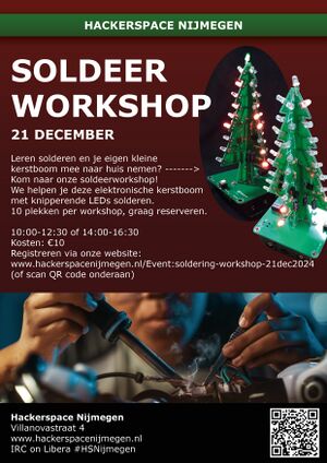 flyer soldeerworkshop 21 december 2024